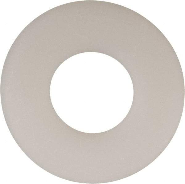 Made in USA - 9/16" Screw, Grade 6/6 Nylon Standard Flat Washer - 0.594" ID x 1.469" OD, 0.1" Thick, Plain Finish - Industrial Tool & Supply