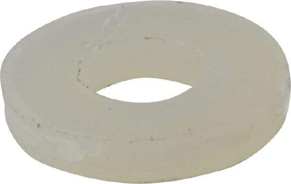 Made in USA - #8 Screw, Grade 6/6 Nylon Standard Flat Washer - 0.173" ID x 3/8" OD, 0.062" Thick, Plain Finish - Industrial Tool & Supply