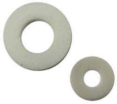 Made in USA - #8 Screw, PTFE Standard Flat Washer - 0.187" ID x 1/2" OD, 0.04" Thick, Plain Finish - Industrial Tool & Supply