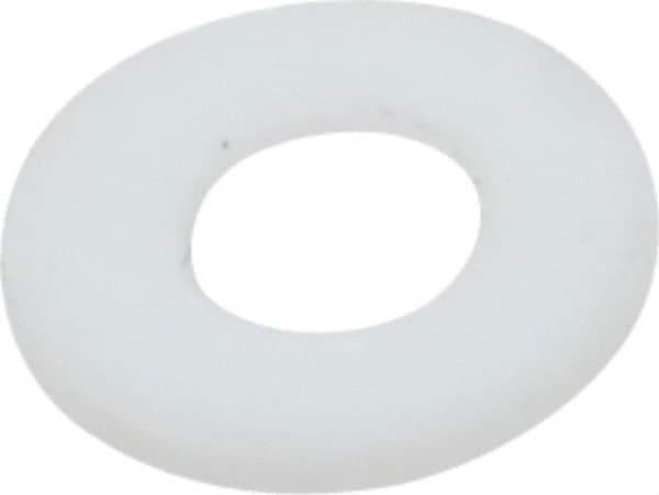 Made in USA - #4 Screw, PTFE Standard Flat Washer - 0.116" ID x 1/4" OD, 0.031" Thick, Plain Finish - Industrial Tool & Supply