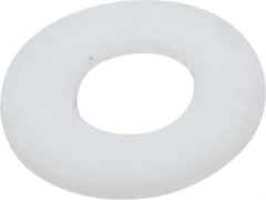 Made in USA - #4 Screw, PTFE Standard Flat Washer - 0.116" ID x 1/4" OD, 0.031" Thick, Plain Finish - Industrial Tool & Supply