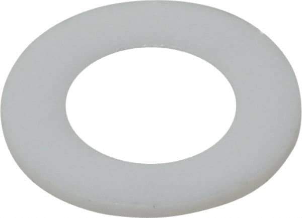 Made in USA - 1/4" Screw, PTFE Standard Flat Washer - 0.281" ID x 1/2" OD, 0.031" Thick, Plain Finish - Industrial Tool & Supply
