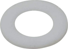Made in USA - 1/4" Screw, PTFE Standard Flat Washer - 0.281" ID x 1/2" OD, 0.031" Thick, Plain Finish - Industrial Tool & Supply