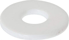 Made in USA - 1/4" Screw, PTFE Standard Flat Washer - 0.281" ID x 0.735" OD, 0.062" Thick, Plain Finish - Industrial Tool & Supply
