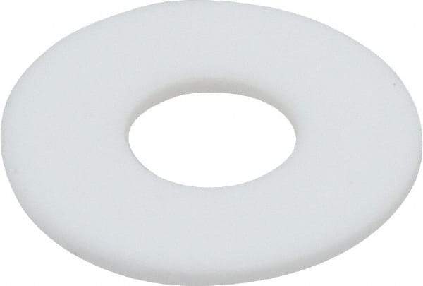 Made in USA - 3/8" Screw, PTFE Standard Flat Washer - 0.406" ID x 1" OD, 0.062" Thick, Plain Finish - Industrial Tool & Supply