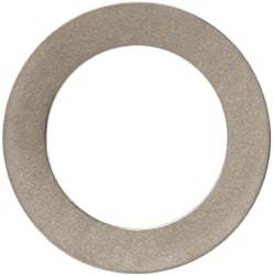 Made in USA - 0.01" Thick, 0.505" Inside x 3/4" OD, Round Shim - 7/16" Screw, Uncoated 302/304 Stainless Steel - Industrial Tool & Supply