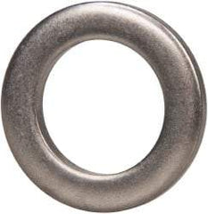 Made in USA - 1/8" Thick, 0.63" Inside x 1" OD, Round Shim - 9/16" Screw, Uncoated 302/304 Stainless Steel - Industrial Tool & Supply