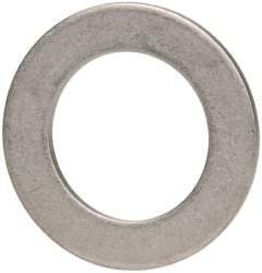 Made in USA - 1/16" Thick, 0.63" Inside x 1" OD, Round Shim - 9/16" Screw, Uncoated 302/304 Stainless Steel - Industrial Tool & Supply