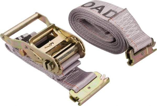 Lift-All - 16' Long x 2" Wide, 1,000 Lb Basket Capacity, 3,000 Lb Vertical Capacity, Polyester Web Sling - Gray - Industrial Tool & Supply