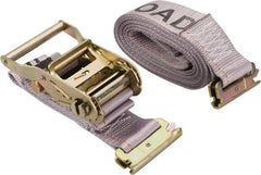Lift-All - 16' Long x 2" Wide, 1,000 Lb Basket Capacity, 3,000 Lb Vertical Capacity, Polyester Web Sling - Gray - Industrial Tool & Supply
