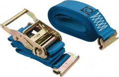 Lift-All - 20' Long x 2" Wide, 1,000 Lb Basket Capacity, 3,000 Lb Vertical Capacity, Polyester Web Sling - Blue - Industrial Tool & Supply