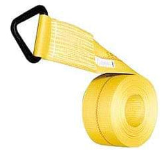 Lift-All - 27' Long x 4" Wide, 5,000 Lb Vertical Capacity, Polyester Web Sling - Yellow - Industrial Tool & Supply