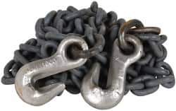 Lift-All - 10' Long x 1-29/32" Wide, 4,300 Lb Basket Capacity, Alloy Steel Web Sling - 4,300 Lb Choker Capacity, SGG Chain Sling, 9/32" Diam Chain, Natural, Single Style - Industrial Tool & Supply