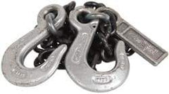 Lift-All - 5' Long x 3-1/2" Wide, 4,300 Lb Basket Capacity, Alloy Steel Web Sling - 4,300 Lb Choker Capacity, SSS Chain Sling, 9/32" Diam Chain, Natural, Single Style - Industrial Tool & Supply