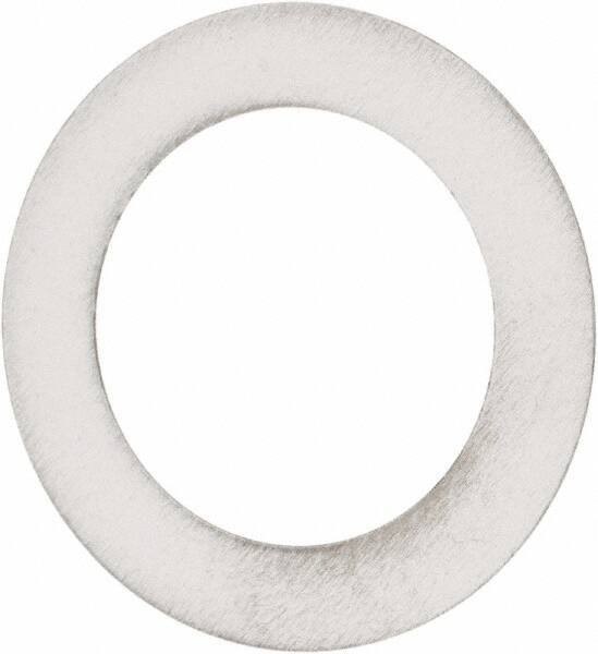 Made in USA - 0.012" Thick, 0.755" Inside x 1-1/8" OD, Round Shim - 5/8" Screw, Uncoated 302/304 Stainless Steel - Industrial Tool & Supply