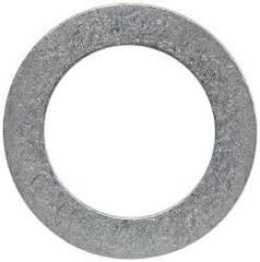 Made in USA - 0.02" Thick, 0.755" Inside x 1-1/8" OD, Round Shim - 5/8" Screw, Uncoated 302/304 Stainless Steel - Industrial Tool & Supply