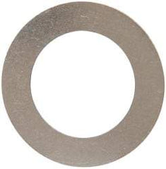 Made in USA - 0.01" Thick, 7/8" Inside x 1-3/8" OD, Round Shim - 3/4" Screw, Uncoated 302/304 Stainless Steel - Industrial Tool & Supply