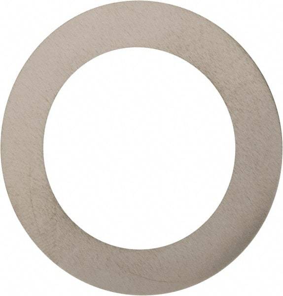 Made in USA - 0.007" Thick, 1" Inside x 1-1/2" OD, Round Shim - 7/8" Screw, Uncoated 302/304 Stainless Steel - Industrial Tool & Supply
