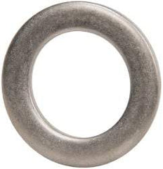 Made in USA - 0.09" Thick, 1" Inside x 1-1/2" OD, Round Shim - 7/8" Screw, Uncoated 302/304 Stainless Steel - Industrial Tool & Supply
