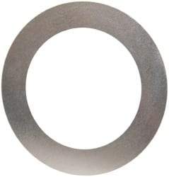 Made in USA - 0.01" Thick, 1-1/8" Inside x 1-5/8" OD, Round Shim - Uncoated 302/304 Stainless Steel - Industrial Tool & Supply