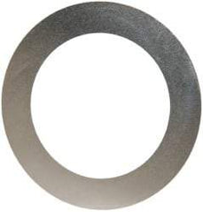 Made in USA - 0.002" Thick, 1-1/8" Inside x 1-5/8" OD, Round Shim - Uncoated 302/304 Stainless Steel - Industrial Tool & Supply