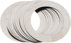 Made in USA - 0.006" Thick, 1-1/8" Inside x 1-5/8" OD, Round Shim - Uncoated 302/304 Stainless Steel - Industrial Tool & Supply