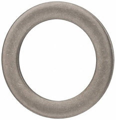 Made in USA - 0.09" Thick, 1-1/8" Inside x 1-5/8" OD, Round Shim - Uncoated 302/304 Stainless Steel - Industrial Tool & Supply