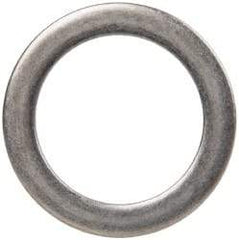 Made in USA - 0.015" Thick, 1-1/4" Inside x 1-3/4" OD, Round Shim - Uncoated 302/304 Stainless Steel - Industrial Tool & Supply