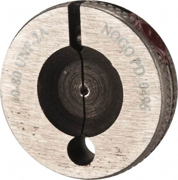 Vermont Gage - 0-80 No Go Single Ring Thread Gage - Class 2A, Tool Steel - Industrial Tool & Supply