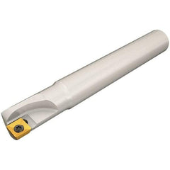 Iscar - 20mm Cut Diam, 22mm Max Depth of Cut, 20mm Shank Diam, 120mm OAL, Indexable Square Shoulder End Mill - Cylindrical Shank, 90° Lead Angle, Through Coolant, Series Heliquad - Industrial Tool & Supply