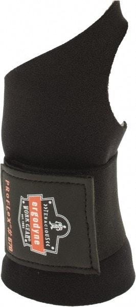 Ergodyne - Size S, Neoprene, Left or Right Hand Wrist Support - 1 Strap, Thumb Loop, Black - Industrial Tool & Supply