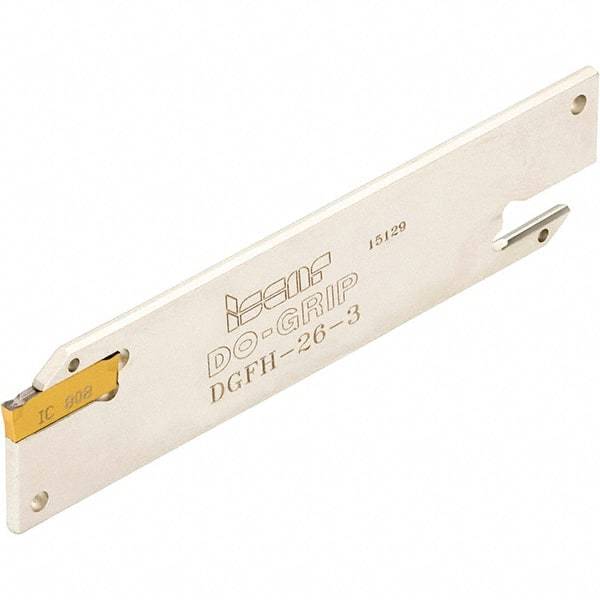 Iscar - 3 to 3.18mm Groove Width, Neutral Cut, DGFH Indexable Grooving Blade - DGN-P, DGN-UT/UA, DGN-Z, DGN/DGNC/DGNM-C, DGN/DGNM-J/JS/JT, DGR-Z/ZS, DGR/L-C DGRC/LC-C, DGR/L-J/JS Insert Style, Series Do-Grip & Heli-Grip - Industrial Tool & Supply