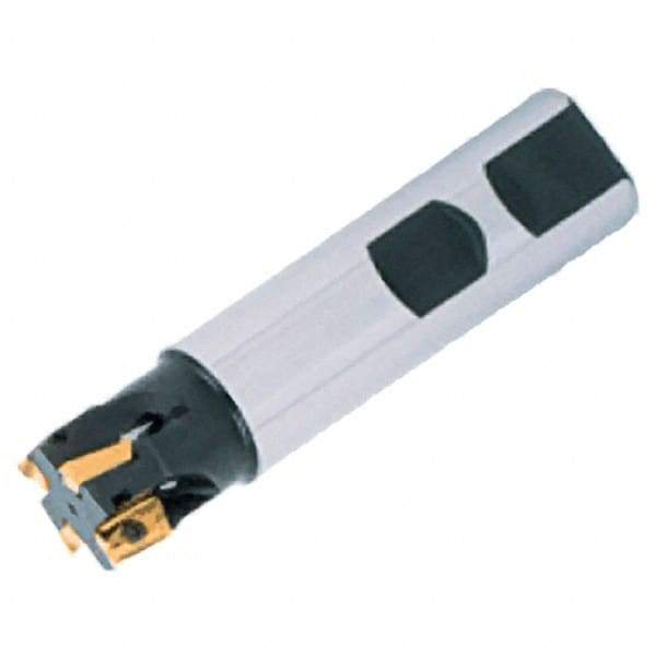 Iscar - 25mm Cut Diam, 14.3mm Max Depth of Cut, 25mm Shank Diam, 150mm OAL, Indexable Square Shoulder End Mill - HM90 ADKT 1505.. Inserts, Weldon Shank, 90° Lead Angle, Series Heli2000 - Industrial Tool & Supply