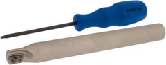 Iscar - 1/2" Cut Diam, 0.394" Max Depth of Cut, 5/8" Shank Diam, 6" OAL, Indexable Square Shoulder End Mill - Cylindrical Shank, 90° Lead Angle, Series Heli2000 - Industrial Tool & Supply