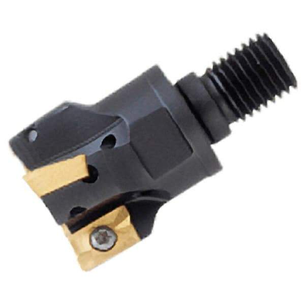 Iscar - 1-1/4" Cut Diam, 0.56" Max Depth of Cut, Indexable Square Shoulder End Mill - M16 Modular Connection, 90° Lead Angle, Through Coolant, Series FlexFit, Heli2000 - Industrial Tool & Supply
