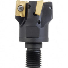 Iscar - 1-1/2" Cut Diam, 0.56" Max Depth of Cut, Indexable Square Shoulder End Mill - M16 Modular Connection, 90° Lead Angle, Through Coolant, Series FlexFit, Heli2000 - Industrial Tool & Supply