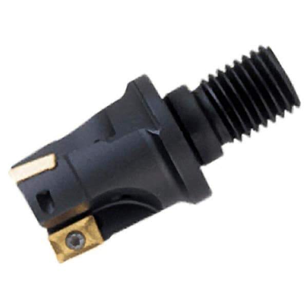 Iscar - 3/4" Cut Diam, 0.394" Max Depth of Cut, Indexable Square Shoulder End Mill - M10 Modular Connection, 90° Lead Angle, Through Coolant, Series FlexFit, Heli2000 - Industrial Tool & Supply