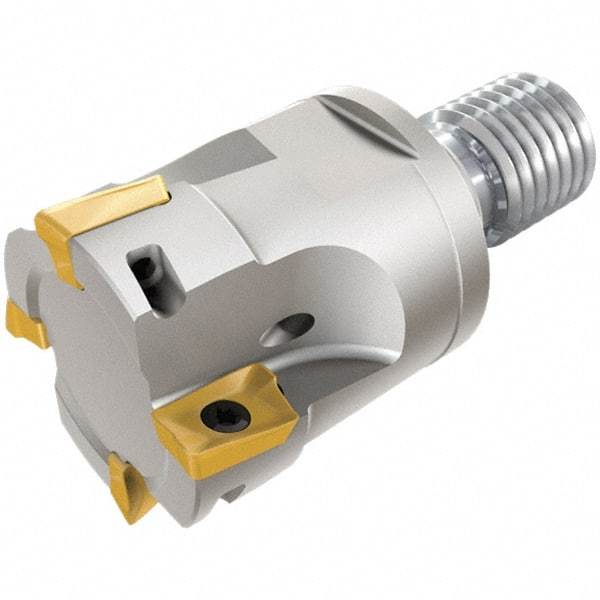 Iscar - 20mm Cut Diam, 10mm Max Depth of Cut, Indexable Square Shoulder End Mill - M10 Modular Connection, 90° Lead Angle, Through Coolant, Series FlexFit, Heli2000 - Industrial Tool & Supply