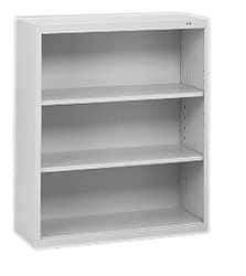 Tennsco - 3 Shelf, 40" High x 34-1/2" Wide Bookcase - 13-1/2" Deep, Steel, Putty - Industrial Tool & Supply