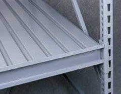 Tennsco - 96" Wide, 9/16" High, Open Shelving Corrugated Steel Decking - Steel, 36" Deep, Use with Tennsco Bulk Storage Rack - Industrial Tool & Supply