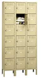 Tennsco - 6 Door, 6 Tier, Locker - Industrial Tool & Supply