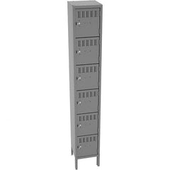 Tennsco - 6 Door, 6 Tier, Locker - Industrial Tool & Supply