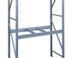 Tennsco - 10,000 Lb Capacity Bulk Storage Welded Rack End - 1-3/4" Wide x 96" High x 48" Deep x 1-3/4" Thick, Medium Gray - Industrial Tool & Supply