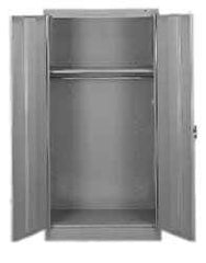 Tennsco - 1 Shelf Wardrobe Storage Cabinet - Steel, 36" Wide x 18" Deep x 72" High, Putty - Industrial Tool & Supply