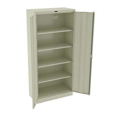 Tennsco - 5 Shelf Locking Storage Cabinet - Steel, 36" Wide x 18" Deep x 78" High, Putty - Industrial Tool & Supply