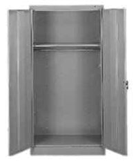 Tennsco - 1 Shelf Wardrobe Storage Cabinet - Steel, 36" Wide x 18" Deep x 78" High, Putty - Industrial Tool & Supply