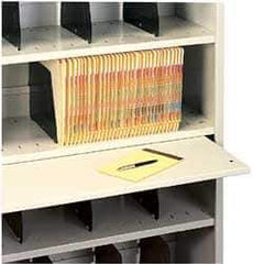 Tennsco - 1/2" High x 30" Wide Bookcase - 12" Deep, Steel, Sand - Industrial Tool & Supply