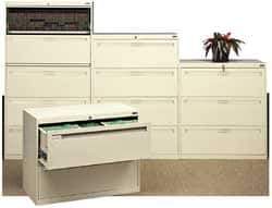 Tennsco - 1-7/16 Inch Wide x 15-3/4 Inch Deep x 7/8 Inch High, Lateral File Cabinet - Steel, Black - Industrial Tool & Supply