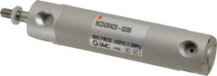 SMC PNEUMATICS - 3/4" Bore Double Acting Air Cylinder - 1/8 Port, 1/4-28 Rod Thread, 140 Max psi, 40 to 140°F - Industrial Tool & Supply