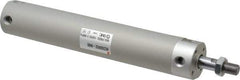 SMC PNEUMATICS - 1-1/4" Bore Double Acting Air Cylinder - 1/8 Port, 7/16-20 Rod Thread, 140 Max psi, 40 to 140°F - Industrial Tool & Supply